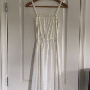 Vintage white eyelet maxi dress
